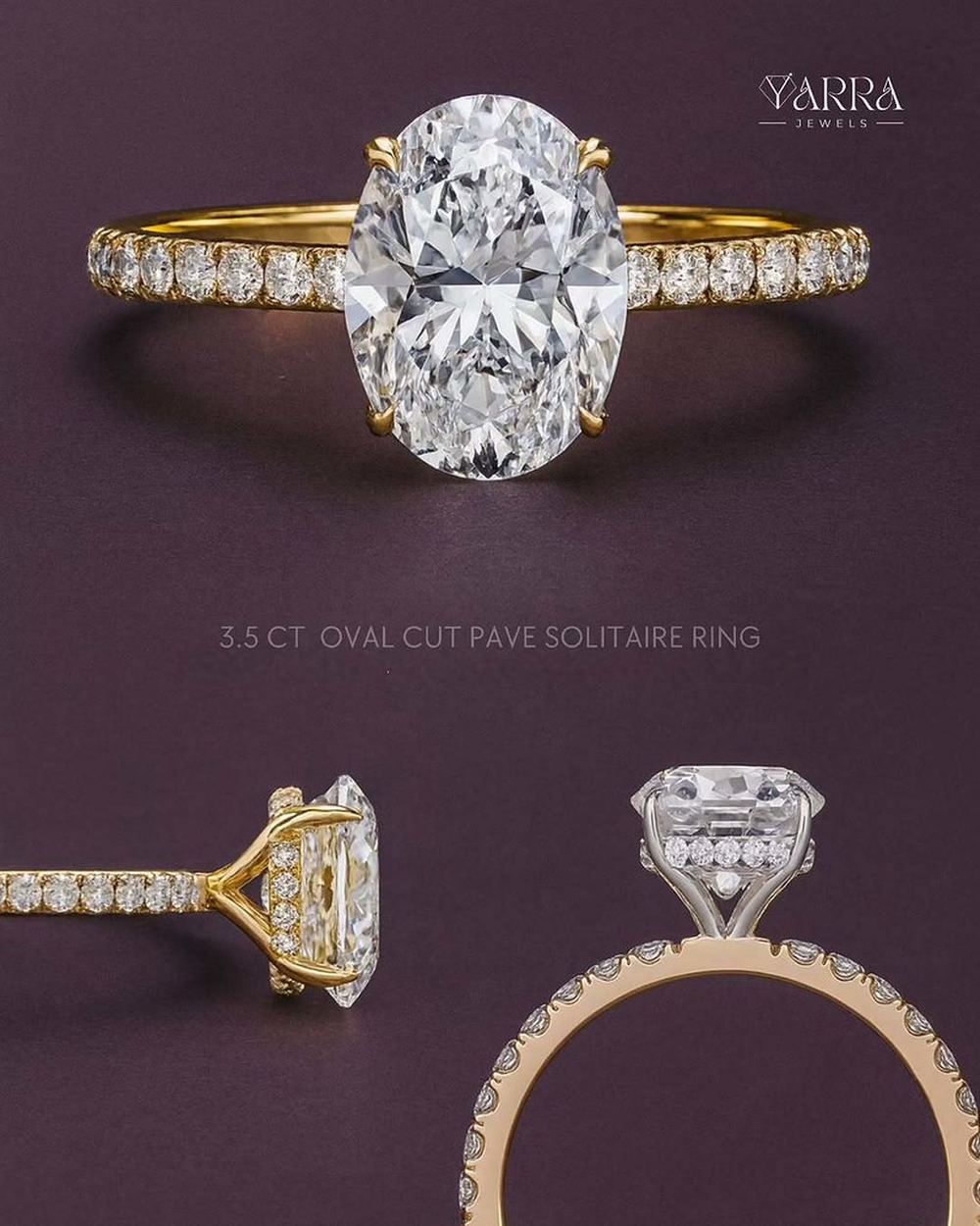 Oval cut diamond ring